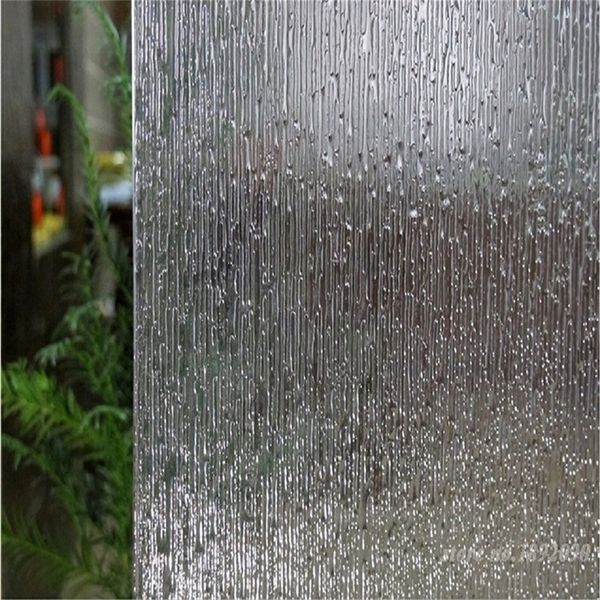 90x100cm adhesive-free opaque decorative window film with static cling, rain-themed home decor sticker Y200416