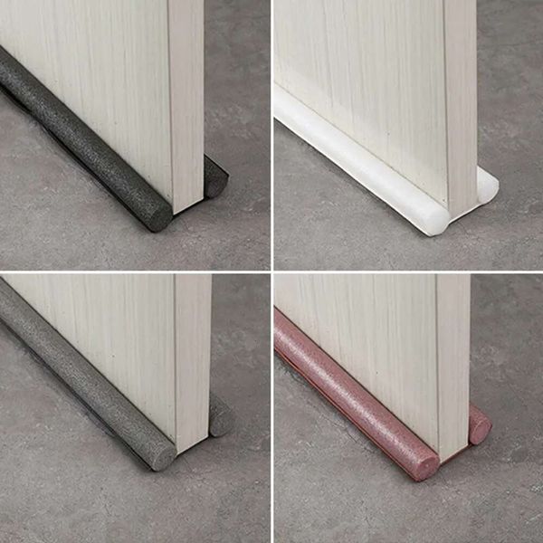 Adjustable weatherproof door bottom seal strip for sound insulation and draft prevention