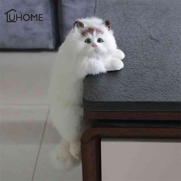 Adorable plush cat art ornaments and figurines for home, desk, or TV decor, perfect as gifts or crafts