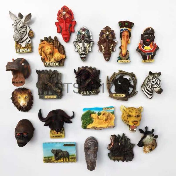 African 3D fridge magnets featuring Kenya's wildlife, perfect as unique souvenirs or eco-friendly gifts