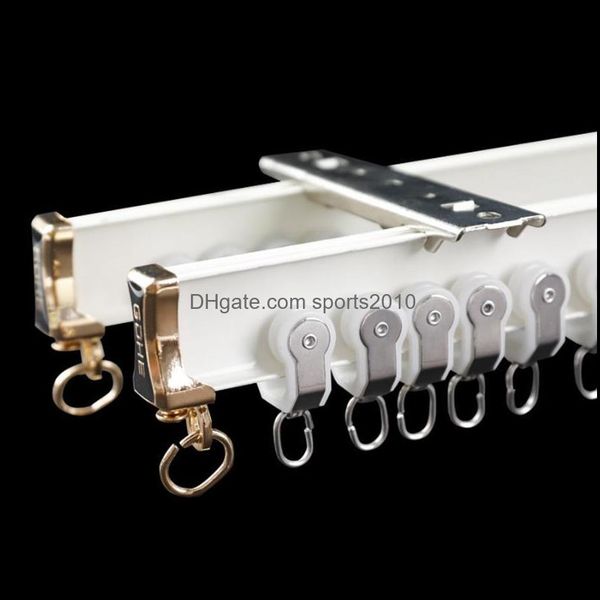 Aluminum alloy curtain tracks with curved rail for windows, durable and bendable for easy installation