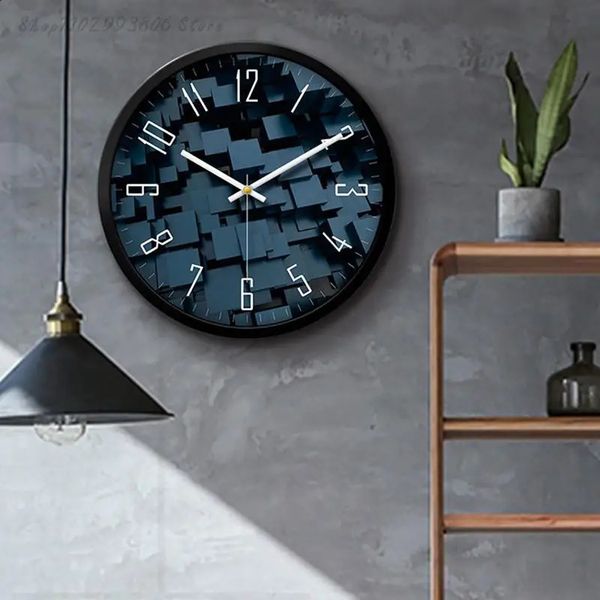 Artistic oversized wall clock for contemporary living spaces and kitchens, featuring silent mechanism and digital loft-style design, ideal for decor