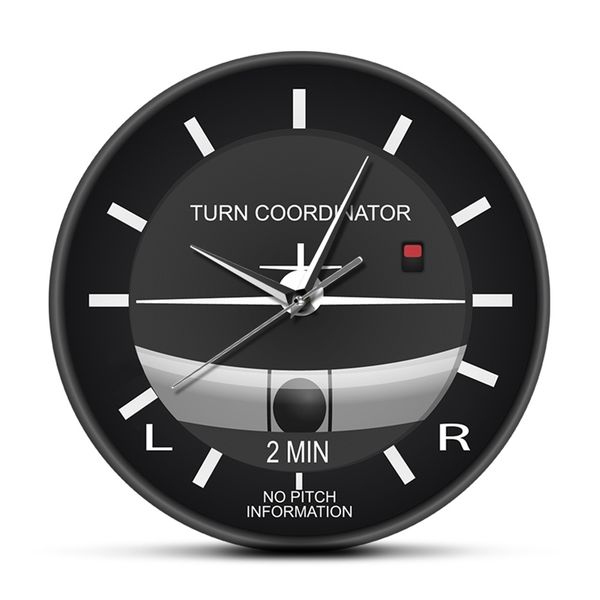Aviation-themed silent wall clock with cockpit-style face, perfect pilot gift, model 210310