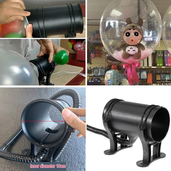 Ball stopper for decorative balloon stuffing at weddings and parties