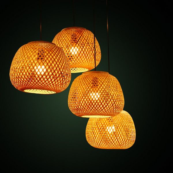 Bamboo Lampshade  
Hand-woven Lamp Shade  
Pendants Light  
Celling Lamps for Home Decoration