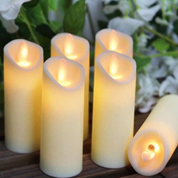 Battery-powered LED flameless candles with gentle flickering glow for parties, weddings, and festive occasions
