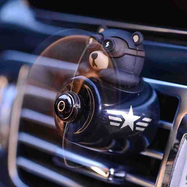 Bear Pilot rotating propeller fragrance diffuser for car interior air freshening