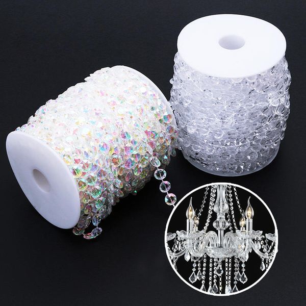 Blinds 30M Resin Beads Octagonal Acrylic Crystal Curtains DIY Window Door Curtain Party Wedding Passage Backdrop Decoration 230403
