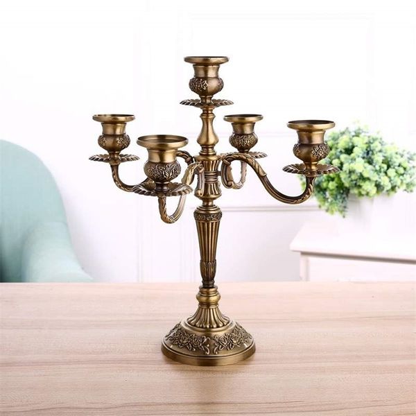 Bronze 5-arm/3-arm candelabra for weddings, events, and table centerpieces