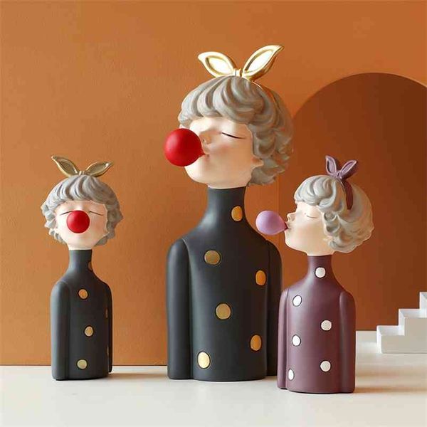 Bubble Girl Modern Sweet Young Girl figurines Resin Art Wedding Birthday Home Decoration Accessories Fairy Gift table top dcor 210811

Resin figurine of a charming modern bubble girl, perfect for w...