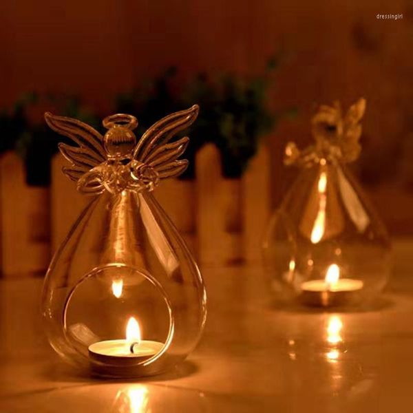 Candle Holders Fashion Creative Angel Glass Hanging Tea Lamp Holder Family Room Party Decorative Candlestick

Elegant angel glass hanging candle holders for stylish tea lamps, perfect for family rooms and party decor