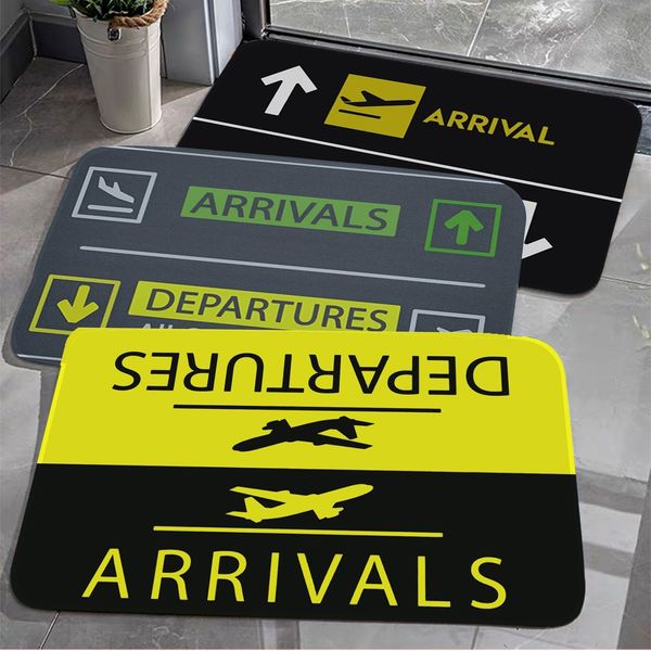 Carpet Aircraft Departures Arrivals Door Mat for Kids Room Bedroom with Anti-Slip Feature Living Room Bedside Area Rugs 230923