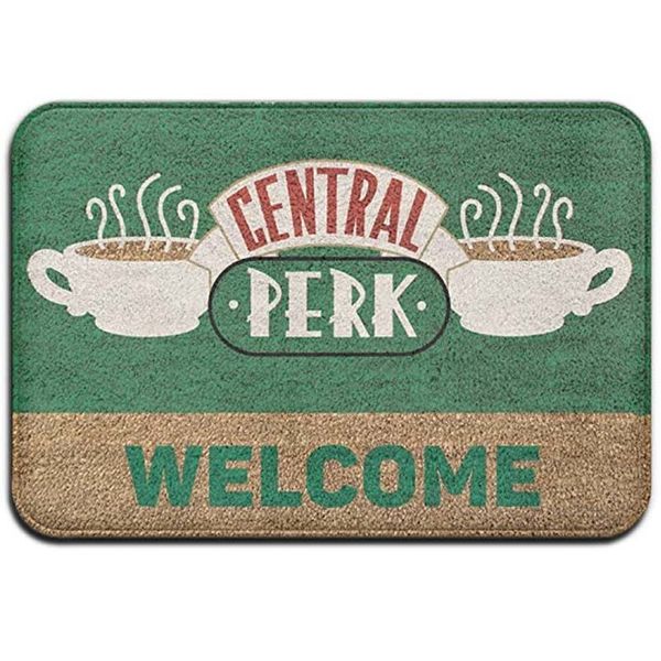 Carpet Classic Friends Welcome Door Mat for Home Entrance, Inspired by TV Show, Soft Flannel Rug with Rubber Backing, Perfect for Christmas Gifts