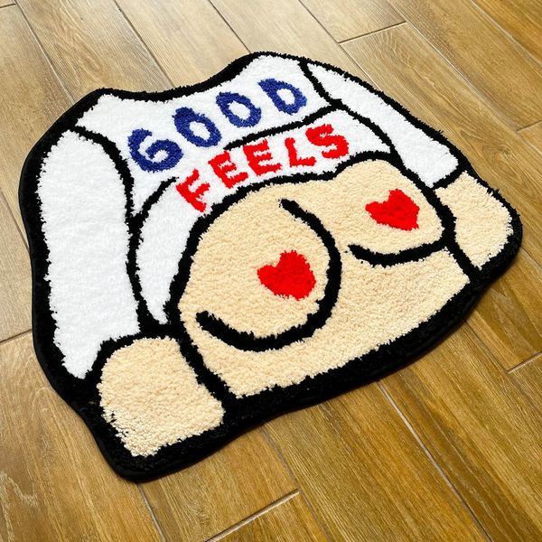 Carpet LAKEA Breast Rug Bath Mat Tufted Bathroom Non Slip Absorbent Foot Entrance Small for Bedroom Comfortable Alfombra 230406
