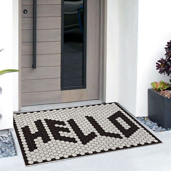 Carpet Lattice HELLO Door Mat Pvc Silk Loop Entrance Rugs Easy to Clean Doormats Hallway Arbitrary Cropping Decorative Home 230828

HELLO patterned PVC silk loop doormat, easy-clean entrance rug for hallways with decorative lattice design