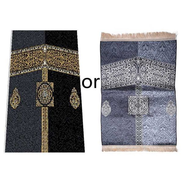 Carpet Muslim Prayer Carpet Flower Islamic Interactive Praying Ritual Mat Ornament for Eid Ramadan Party Decoration Z0411