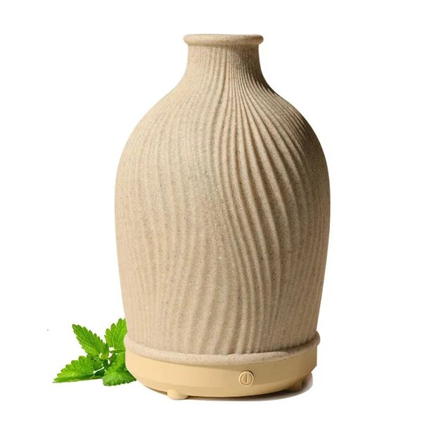 Ceramic ultrasonic essential oil diffuser for home aromatherapy and air humidification