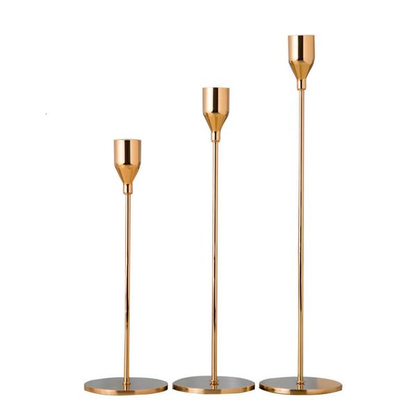 Chinese-style metal candle holders in golden for weddings, bars, and home decor