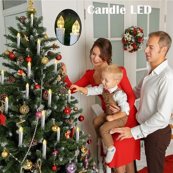 Christmas LED lights simulate flickering candle flames for festive tree decoration with multi-function timing and dropshipping option