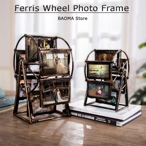 Creative 4-5 inch plastic Ferris wheel model frame for modern home decor, photo displays, weddings, and room decoration