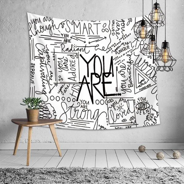 Creative Graffiti Tapestry Wall Hanging Hippie Carpet Beach Bohemia Mandala Women Men Tapiz Art Blanket Tablecloth Tapestries