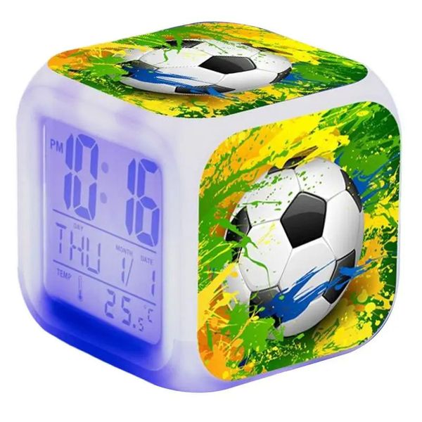Creative LED Cube Clock with Colorful Light Display for Time, Week, Month, and Temperature - Stylish Home Decor