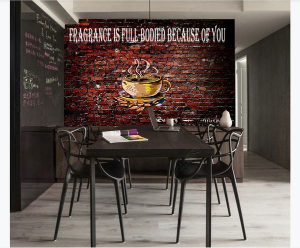 Custom 3D waterproof decorative wall stickers for living rooms and bedrooms, featuring a brick wall mural design