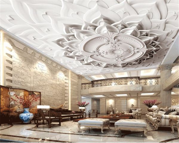 Custom HD European Floral Relief Silk Wallpaper for Decorative Protection