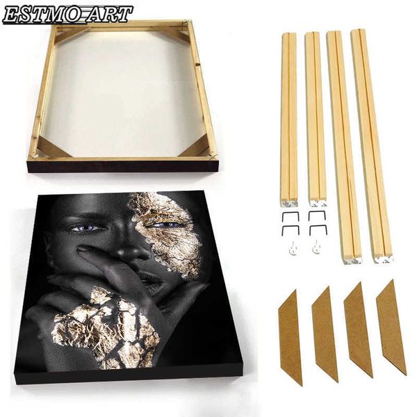 Custom wooden picture frame for 50x70 canvas art, posters, prints, and mirrors, ideal for home decor