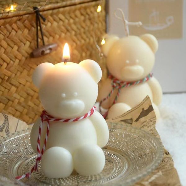 cute children's birthday candle bear scented candles home decor aroma wedding souvenir candles birthday gifts

改写为：
adorable bear-shaped scented birthday candles for home decor, weddings, and gifts
