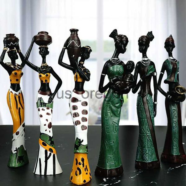 Decorative African figurines and ornaments for home decor, crafted statues ideal for bedroom and living room accents