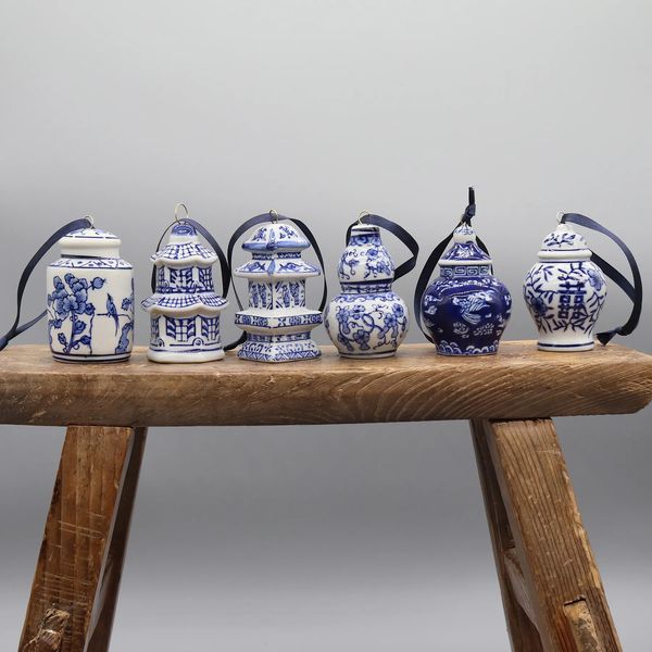 Decorative ceramic figurines for home and holiday ornamentation