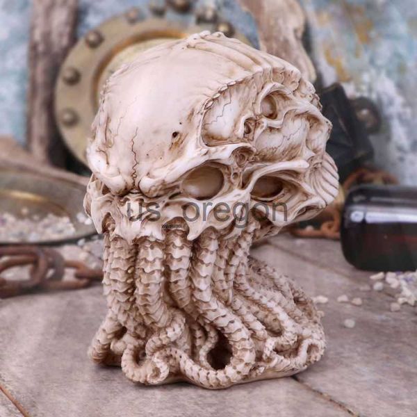 Decorative figurines for home decor featuring Cthulhu mythical statues in resin octopus design, perfect as craft collectibles and skull-themed decoration accessories
