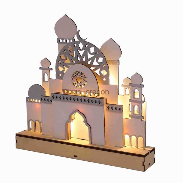 Decorative Islamic figurines for home and mosque decor, castle-themed sculptures, and night lights