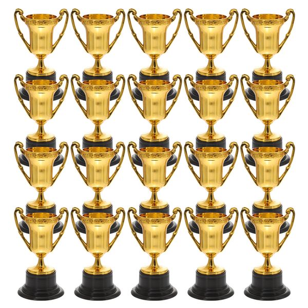 Decorative Objects Figurines 20Pcs Kids Reward Trophy Plastic trophy children reward toys trophy Prize Cup Children Reward Prizes Small Cup