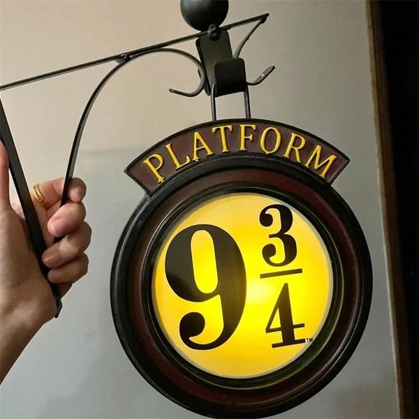Decorative Objects Figurines LED Hangings Wall Lamps Night Light Platform 9 34 3D Lamp Harries Home Room Decor Kids Birthday Gift 220919