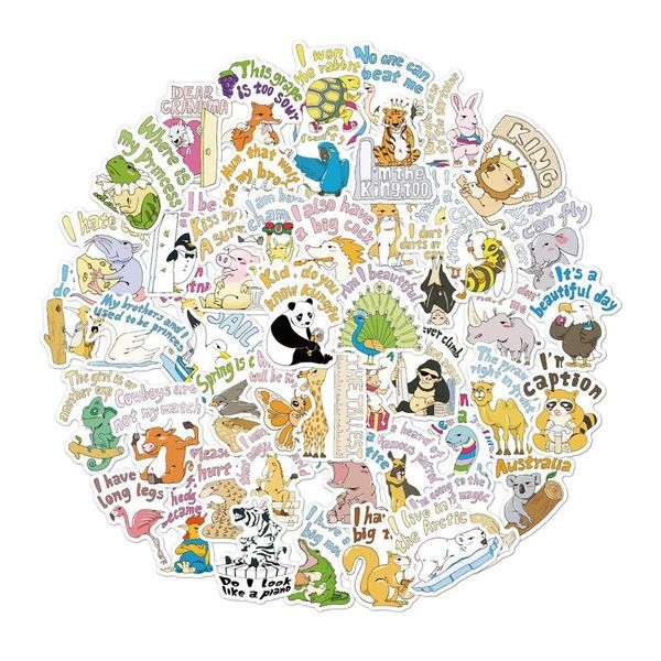Decorative stickers featuring children's cartoon fairies and animals for suitcases, water bottles, and glass surfaces