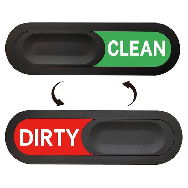Dishwasher status indicator magnet with clean/dirty labels, oval-shaped acrylic sign featuring UV-processed ABS paint for stylish home decor