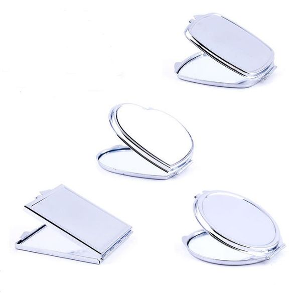 DIY makeup mirror with iron face sublimation on plated aluminum sheet, perfect as a girl's gift or portable cosmetic compact decoration