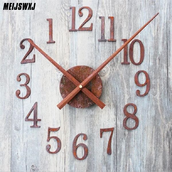 DIY Retro Digital Wall Clock with Reverse Pointer and Self-Adhesive Design for Home Decor