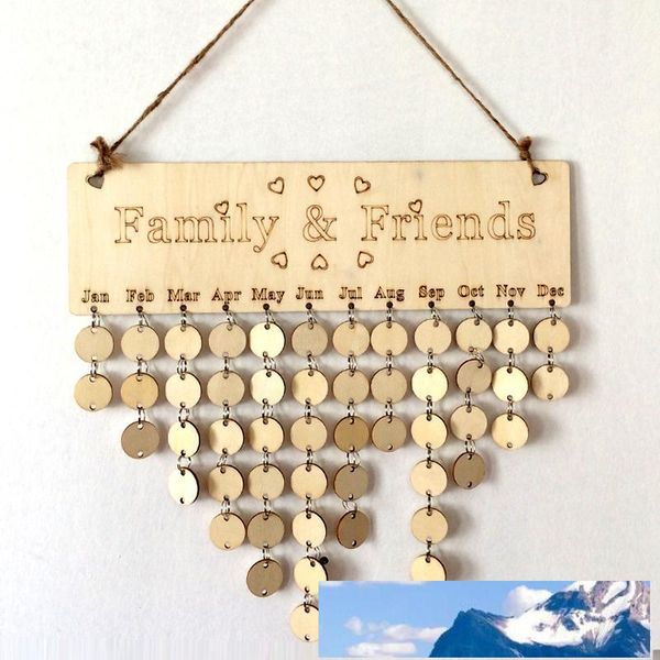 DIY wooden birthday calendar board for home decor and gift