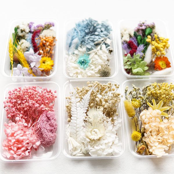Dried flowers for epoxy resin casting, DIY aromatherapy candles, crafts, and wedding decor in a box