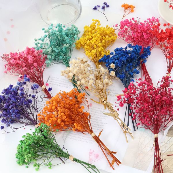 Dried mini natural flowers, preserved baby's breath bundles for wedding decor