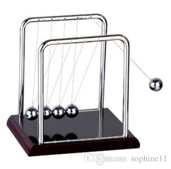 Early Development Fun Desk Toy: Newton's Cradle with Steel Balance Balls for Physics Science Miniature Home Decor