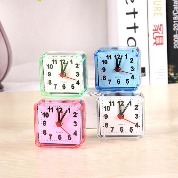 Eco-friendly portable mini alarm clock with cute cartoon design for home or outdoor use