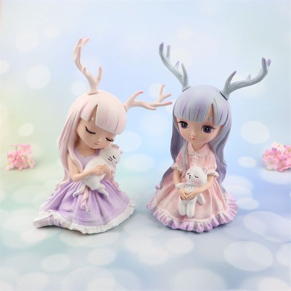 Europe Artificial Deer Fairy Garden Miniatures - Lovely Resin Crafts for Girls, Friends Gifts & Home Decor