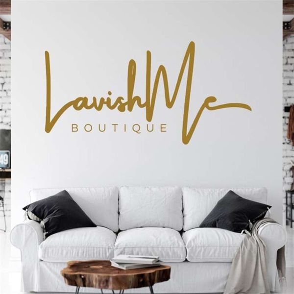 Eyelash and eyebrow wall decals for beauty salons, featuring stylish quotes and window decorations
