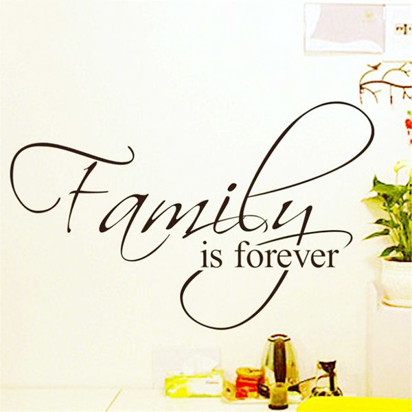 Family is eternal home decor quote wall decals 8068 removable vinyl stickers 210420