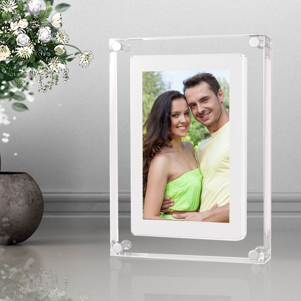 Frames Motion Frame for Mother's and Father's Day gifts - 5-inch acrylic digital portrait display with 1GB storage and Type-C battery