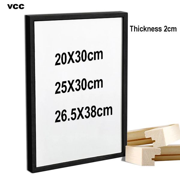 Frames Nature Wooden Picture Frame in 20X30, 25X30, and 265X38cm sizes, available in black and white for wall posters